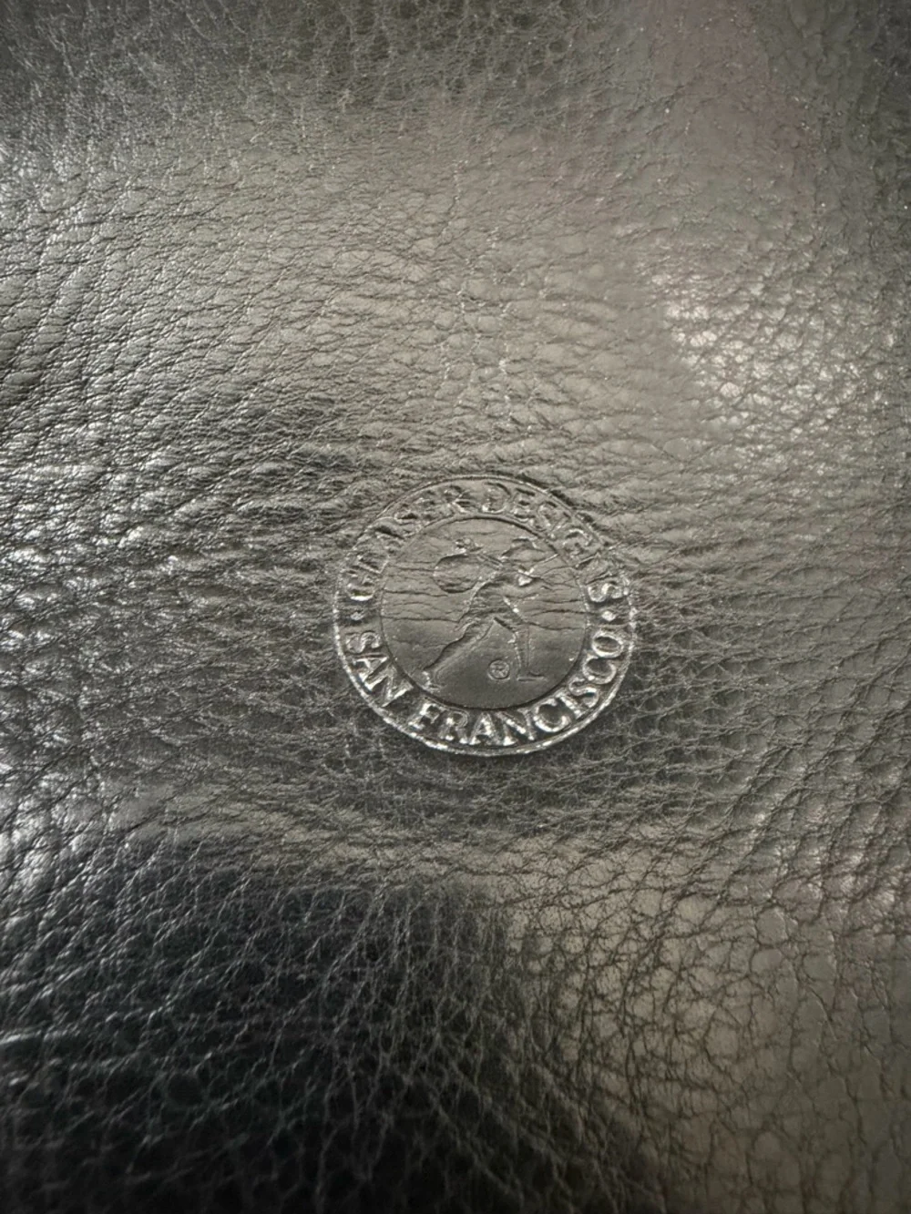 Glaser Designs Black Leather Briefcase.